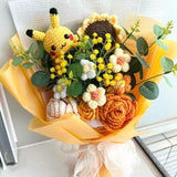 Knitted Flower Bunch, Knitted Sunflower, Handmade flower, Crochet Sunflower, Crochet Bouquet, Crochet Flower, Gifts, Congregation