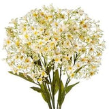 3 Bundles Artificial Fall Flowers Flowers 28" Long Stem Fake Daphne Dry Cream