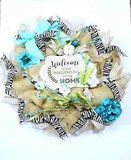 WELCOME WREATH/ANNUAL - OVERSIZED 25x26x6!