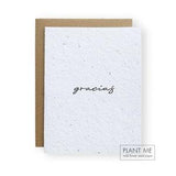Plantable Seed Paper Gracias (Thank you in Spanish) Card - Grow Wild Flowers - Wedding Shower Thank You Cards - Baby Shower Thank You Cards