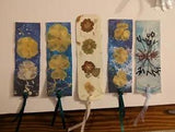 5 Custom Made Pressed Flower Bookmarkers