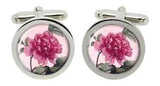 Peony Cufflinks in Chrome Gift Box