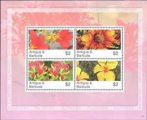 Antigua & Barbuda 2007 Flowers/Plants/Nature/Lilies/Hibiscus 4v m/s (b9427c)