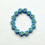 CHUNKY FLOWER BRACELET - Sky Blue