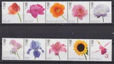 Great Britain 2023 Flora, Flowers, Lily, Iris, Rose, Tulip MNH**