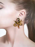 LELE SADOUGHI SMALL LILY EARRINGS  burgundy Earrings