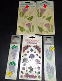 Lot of 5 NEW MRS GROSSMAN STICKERS:  FLOWERS VELLUM CALLA LILIES CROCUS Lavender