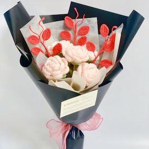 Crochet rose bouquet, Forever Flower, Crochet Bouquet, Break up gifts, Healing gifts, housewarming gift, Home table decor