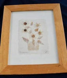 FRAMED DRIED SUNFLOWER PICTURE~ Signed and dated '94~10" x 12"