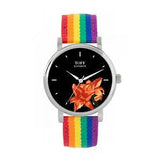 Toff London TLWS-69950 Ladies Orange Lilies Flower Watch