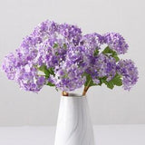 Snowball Flower Bouquet with Leaves, Silk Hydrangea Spray, Rustic Wildflower, Artificial Flower, Home Floral Decor, Bloom for Wedding, Gift