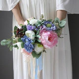 Large peony wedding bouquet, pink peony bridal bouquet, vintage weddings, noho weddings, wild flowers and eucalyptus and succulent