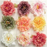 8Colors Artificial Silk Flower Head 5/100P Fake Peony For DIY Wreath Wall Decor