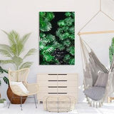 Green Plants print canvas, Foliage wall art, Green Leaves canvas, Leaves home decor, Green wall decor, Leaves painting on canvas