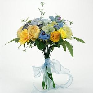 47PCS Artificial Silk Flower Head + Greenery Combo Set / Bouquets Material Package For DIY Wedding Bridal Toss Bouquets Floral Arrangement