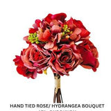 Rose  and Hydrangea Bouquet for Brides Floral Craft Supplies Greenery For Floral Arrangements Artificial Supplies for Crafters Silk Flowers