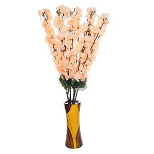 Artificial Flowers Cherry Blossom Stick Bunch Garden Christmas Office Peach Dry