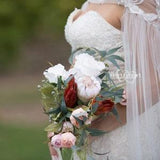 READY TO SHIP, bridal bouquet, protea bouquet, exotic flowers wedding bouquet, bridal bouquet, wedding flowers, boho bouquet