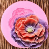 1PC Peony Flower Silicone Mold Handmade Candle Craft DIY Wedding Cake Decoration