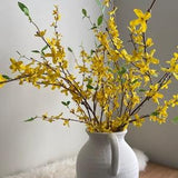 Faux Forsythia Branch - High Quality Artificial Flower Stem / Centerpiece / Wedding / DIY Floral / Home Decoration / Gifts / Yellow