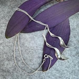 Tiffany & Co Sterling Orchid Petal Necklace