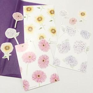Florals Watercolour Illustration Postcard Set - 3pcs Hydrangea Sunflower Gerbera Daisy