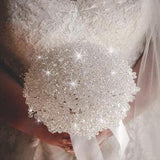 Crystal bouquet, Brides wire bead jewel bouquet. rose gold. silver or Gold by Crystal wedding uk
