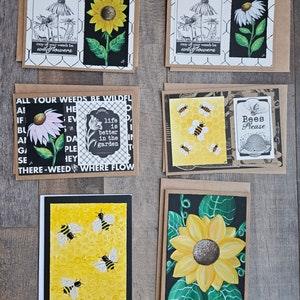 Original Wholesale/Bulk Set of 6 Garden Themed Watercolor Cards