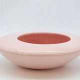 Indoor Planter Vintage Pink Ceramic Offset Opening Flowerpot Houseplant Orchids Urn Shallow Vase