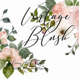Watercolor Blush Pink Rose Bouquets Vintage Peonies Rose Wedding Bouquet DIY Invitation Clip Art. WC336