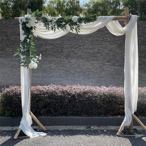 Eucalyptus Garland,Wedding Arch Flowers, 6FT Artificial White Rose Flower Vines for Wedding Arch, Table Centerpiece, Ceremony Decoration