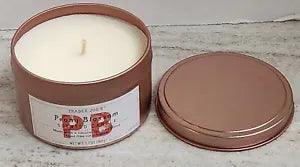 NEW Trader Joe's PEONY BLOSSOM Scented 5.7 oz Candle in Rose Gold Tin