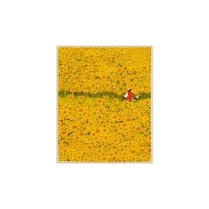 Sunflower Exhibition Poster, Wall Poster Prints, Art Decoration, Living Room Print, Retro Decor, Gift Idea, small gift, stationery