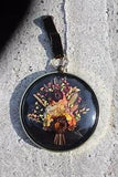 Glass Dome Convex Frame Dried Natural Flowers Bouquet Fleurs Naturelles #296