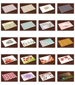 Ambesonne Flower Motif Placemat Set of 4 Fabric Place Mats for Table Decor