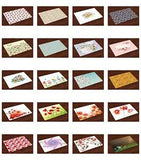 Ambesonne Flower Motif Placemat Set of 4 Fabric Place Mats for Table Decor