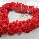 Marriage proposal decoration Lips Red Rose Wedding Flower Garland, love heart flower, Floral Flower Runner,Swag Flower Arch