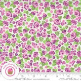 Moda LOVE, LILY 24111 18 Purple Floral April ROSENTHAL Quilt Fabric Shabby Retro