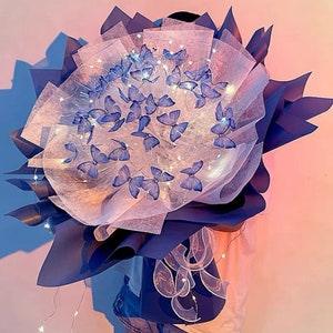 Unique DIY Butterfly Bouquet Kit ¡§C Create Stunning Net Red Bouquets with this Creative Material Package ¡§C Perfect for Home Decor and Gifts