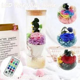 Eternal Rose Glass Bottle Birthday Valentine Wedding Mother Flowers Gift For Her