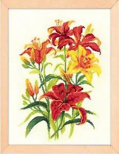 Riolis counted cross stitch Kit Tiger Lilies, DIY