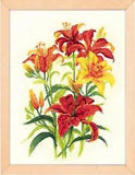 Riolis counted cross stitch Kit Tiger Lilies, DIY