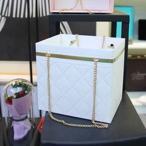 2pcs/pack Purse floral box with Chain, CC box, Floral box, flower box, floral arrangements, deluxe flower box, purse box for flowers