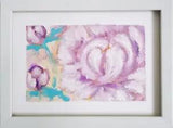Peony Painting Flower Original Oil Art, Floral Small Painting Above Sofa Art