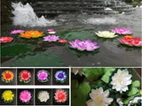 5/10??Artificial EVA Fake Lotus Leaf Flower Water Lily Floating Pool Plants Decor