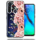 For Motorola G Stylus 2020 Blush Pink Peach Spring Flowers Peony Rose Case