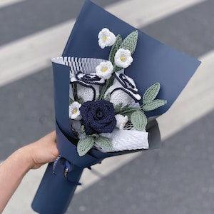 Crochet Flowers|Crochet Lily of the Valley|Father's Day Gift|Crochet Flower Bouquet|Finished Rose|Graduation Flower|Girlfriend Gifts|Flowers