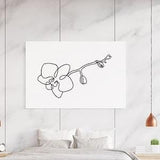 Orchid Single Line Illustration, Flower Minimalist Sketch, Orchid Blossom Line Art Poster, Abstract Flower Art Print, Floral Sketch Wall Art
