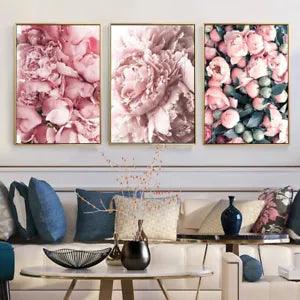 Modern Pink Flower Painting Nordic Peony Posters And Prints Wall Art Home Decor