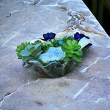 Artificial Succulents with White Crystal Rock